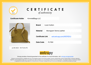 Authentic Louis Vuitton Vernis Jaune Passion Alma BB Satchel Duo Handbag