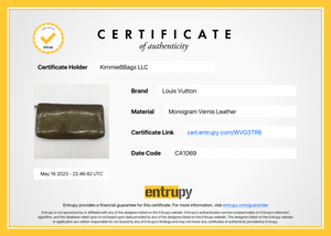 Preloved Louis Vuitton Green Monogram Vernis Zippy Wallet CA1069 052223 $100