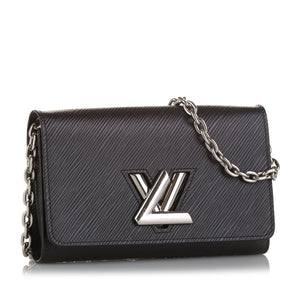 Louis Vuitton Rivets Chain Wallet Epi LV Circle Black in Epi Leather with  Silver-tone - US