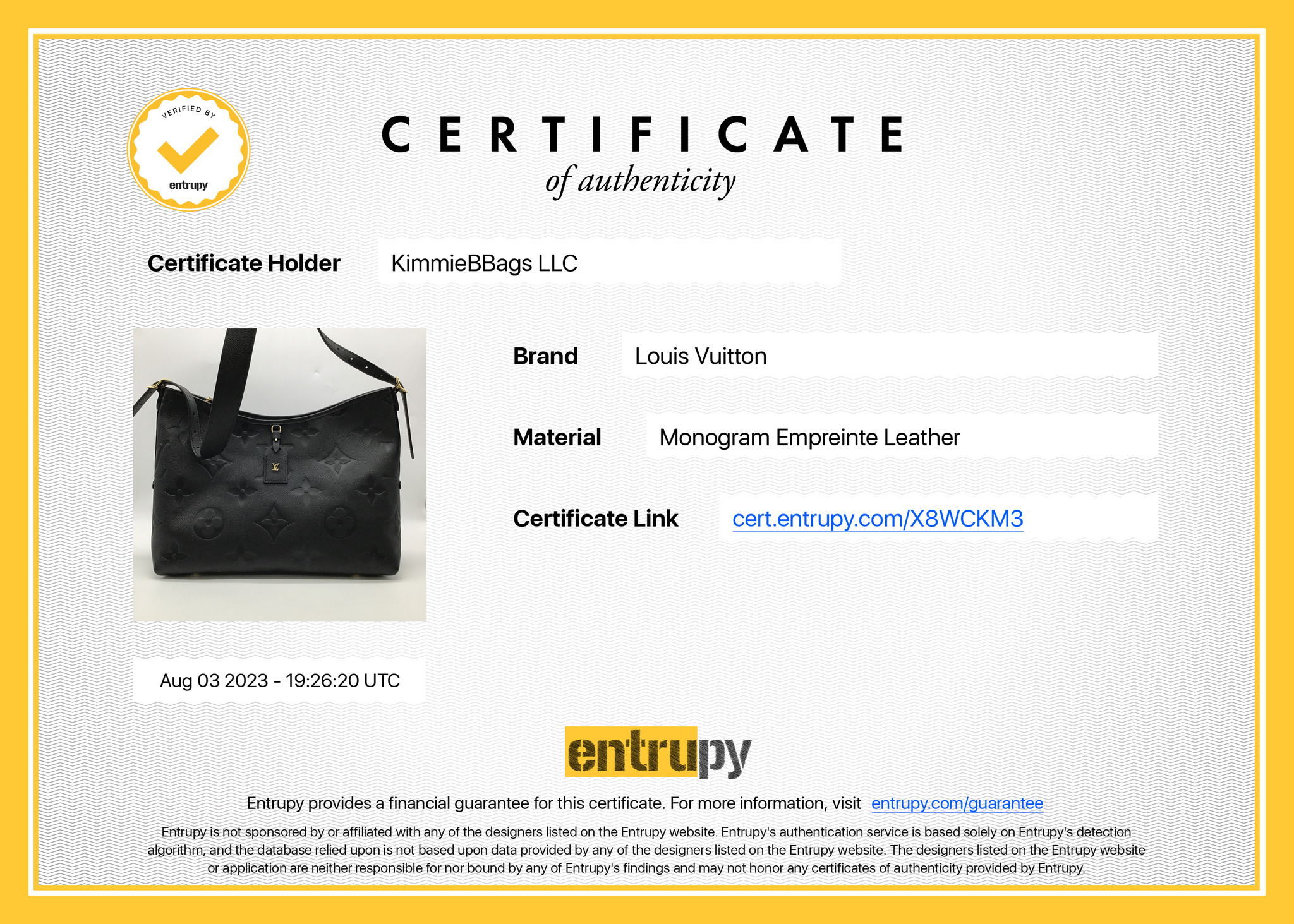 Preloved LOUIS VUITTON Black Empriente Giant Monogram Leather Carryall –  KimmieBBags LLC