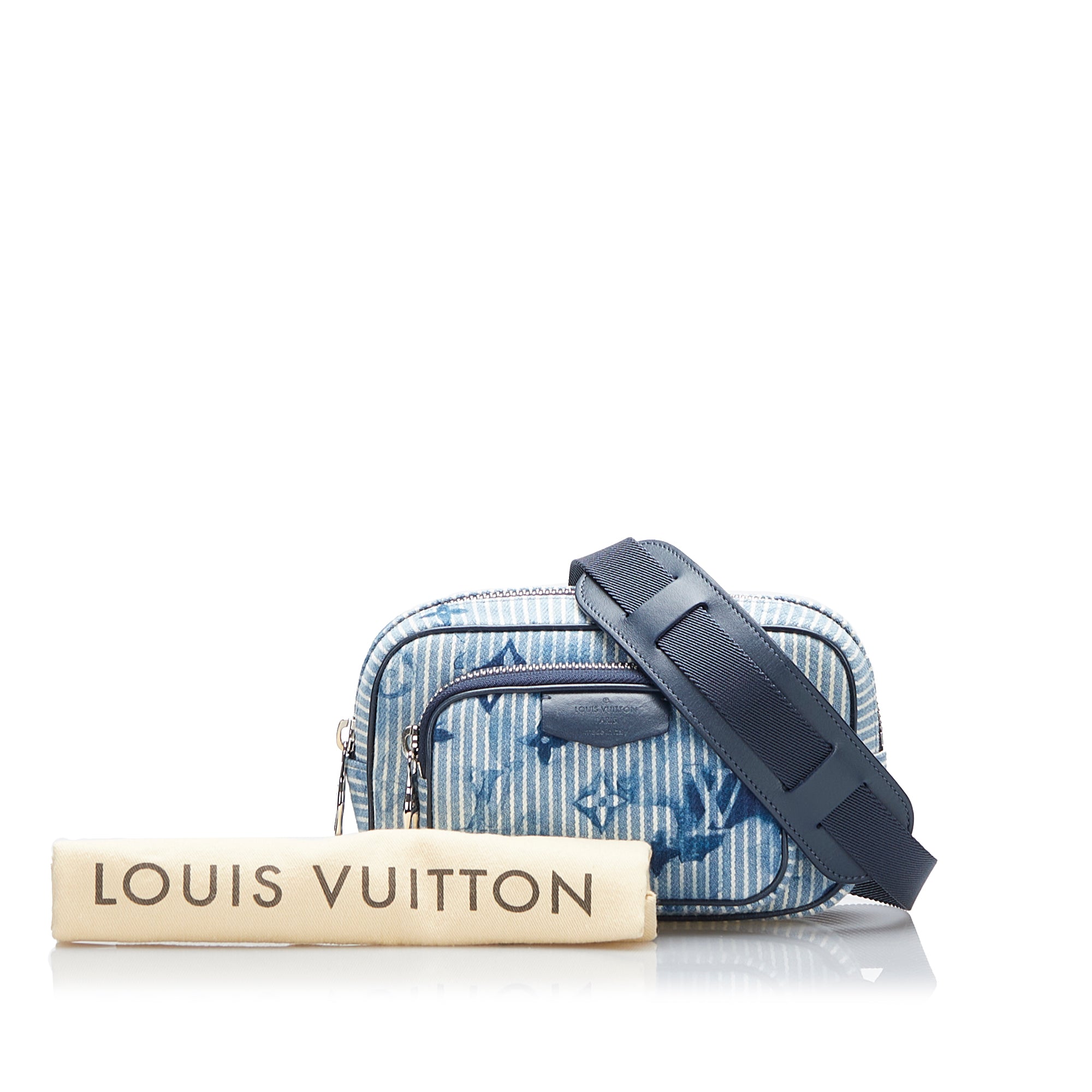 Louis Vuitton Blue Hickory Stripes Denim Watercolor Keepall