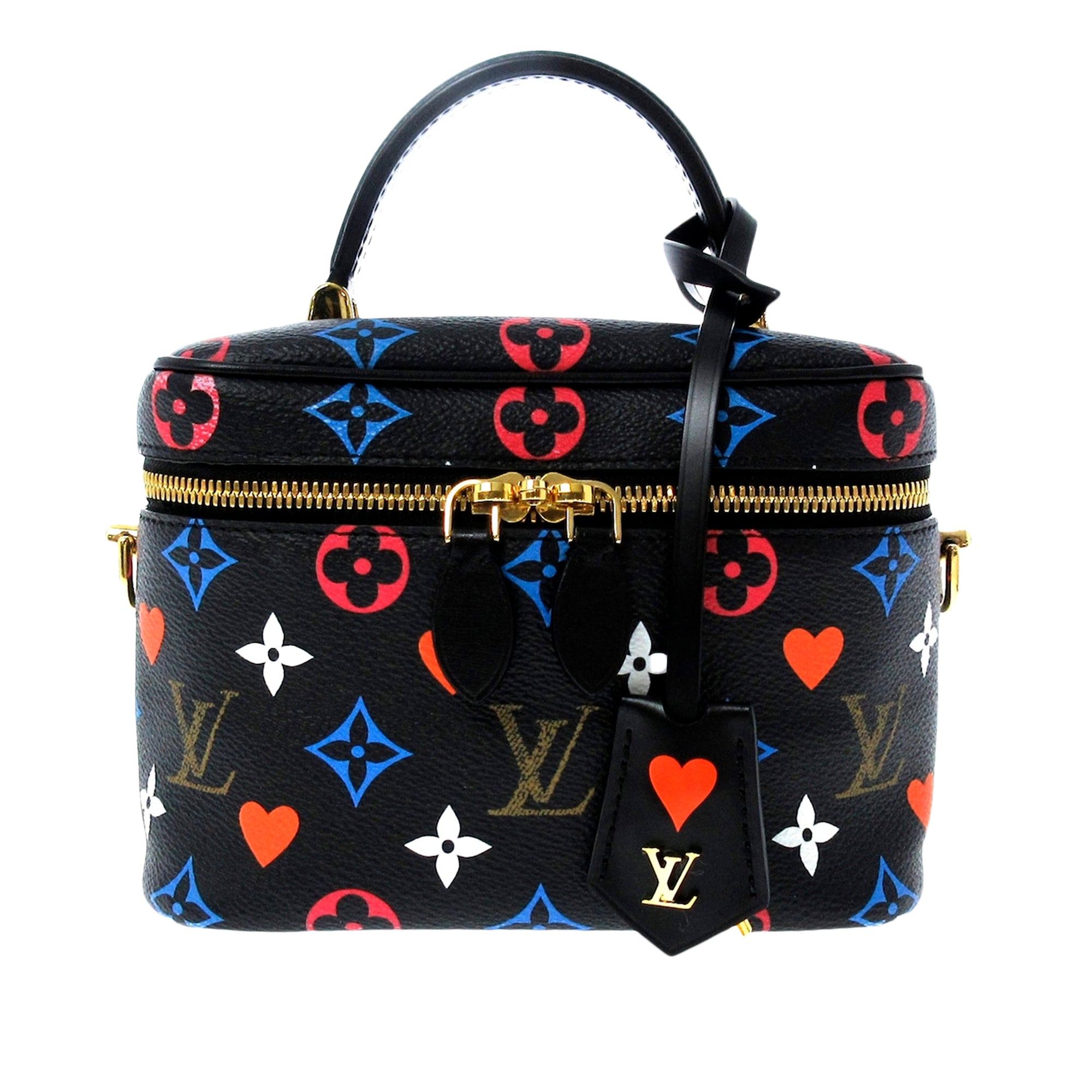 Louis Vuitton Black Game On PM Vanity Case Bag with Gold Hardware