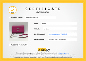 Preloved Fendi Pink Kan I Leather Wallet on Chain 8BS004AOKK1888219 052523