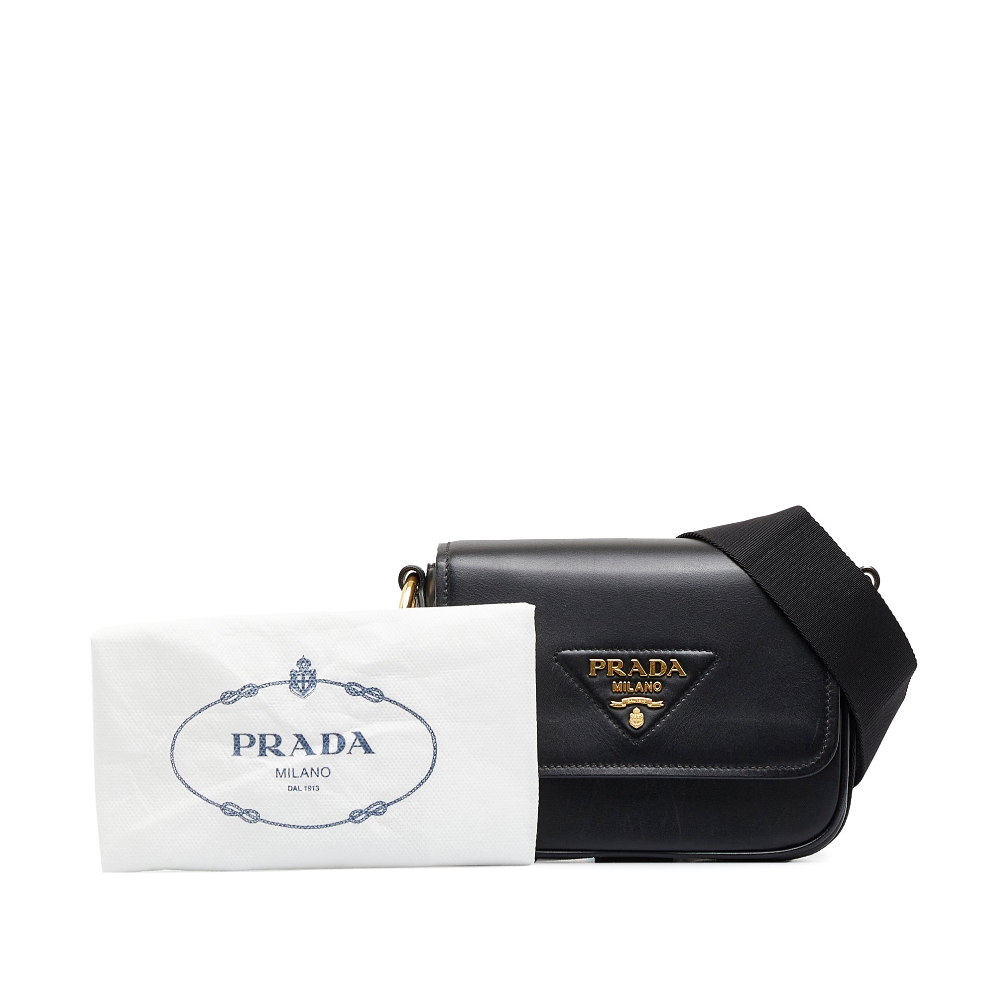Prada City Calf Identity Flap Crossbody Bag