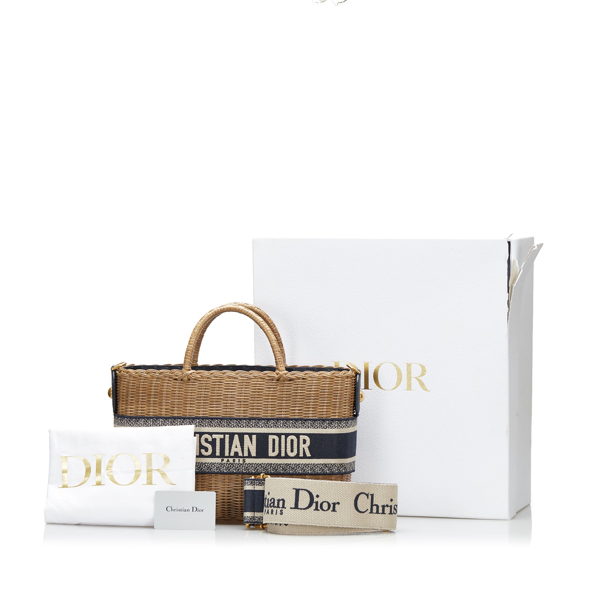 Dior Book Tote Large Canvas Beige / Gold