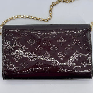 Louis Vuitton, Bags, Louis Vuitton Amarante Monogram Vernis Ana Chain  Clutch