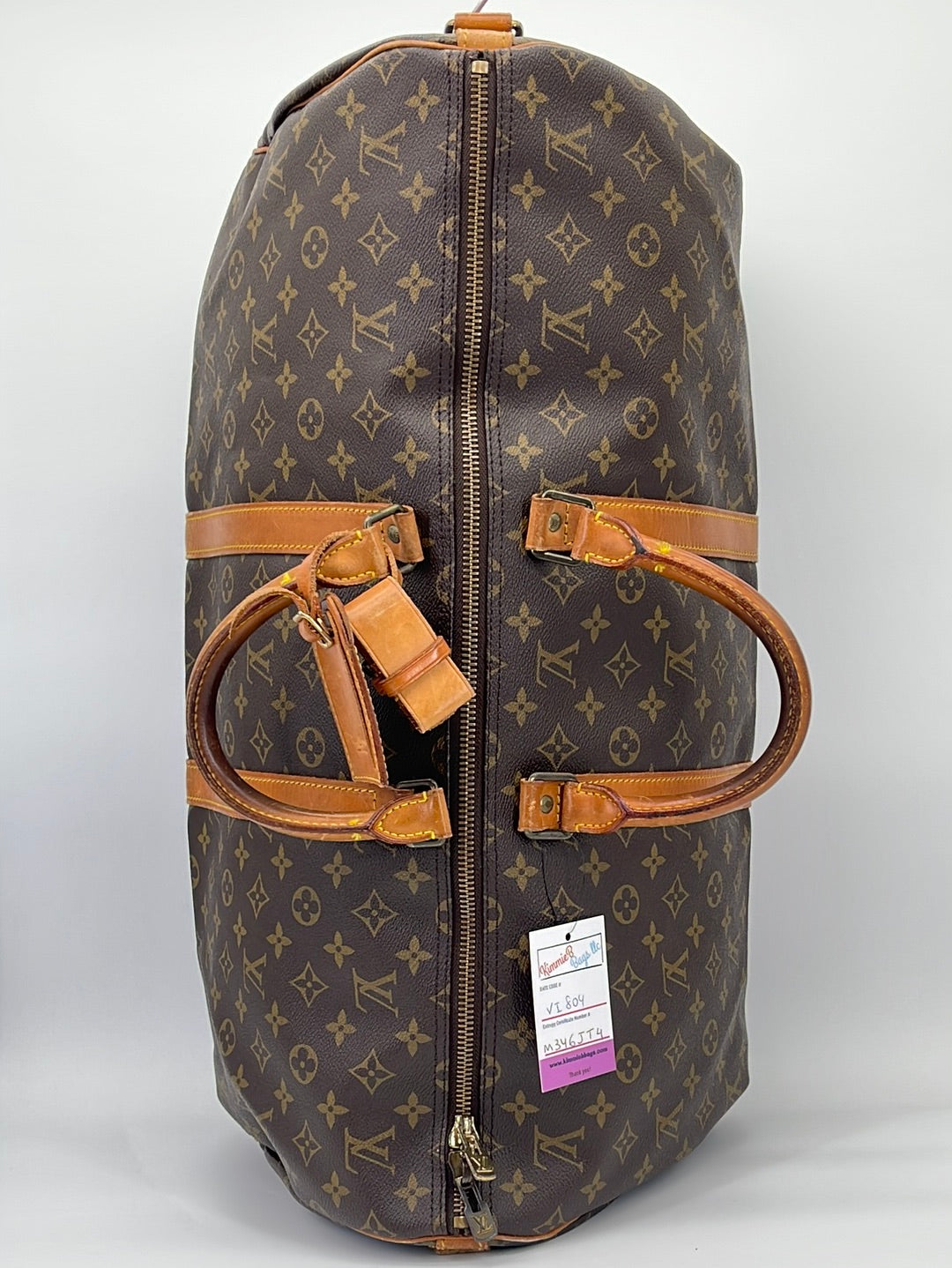Handmade Leather Monogram travel duffle bag KeepAll bandouliere monogr – LV  PL