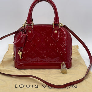 PRELOVED Louis Vuitton Alma BB Red Vernis Crossbody Bag FL4193 061423 –  KimmieBBags LLC
