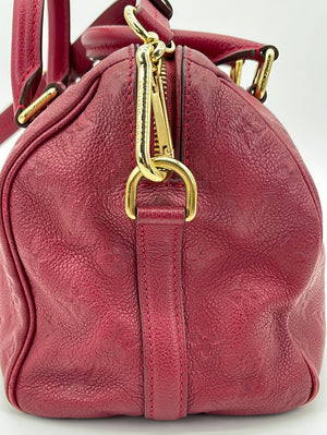 PRELOVED Louis Vuitton Speedy 25 Red Empriente Leather Bandolier Bag SP2103 051823 $500 OFF