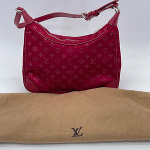 Preloved Louis Vuitton Silk Rouge Monogram Satin Little Boulogne