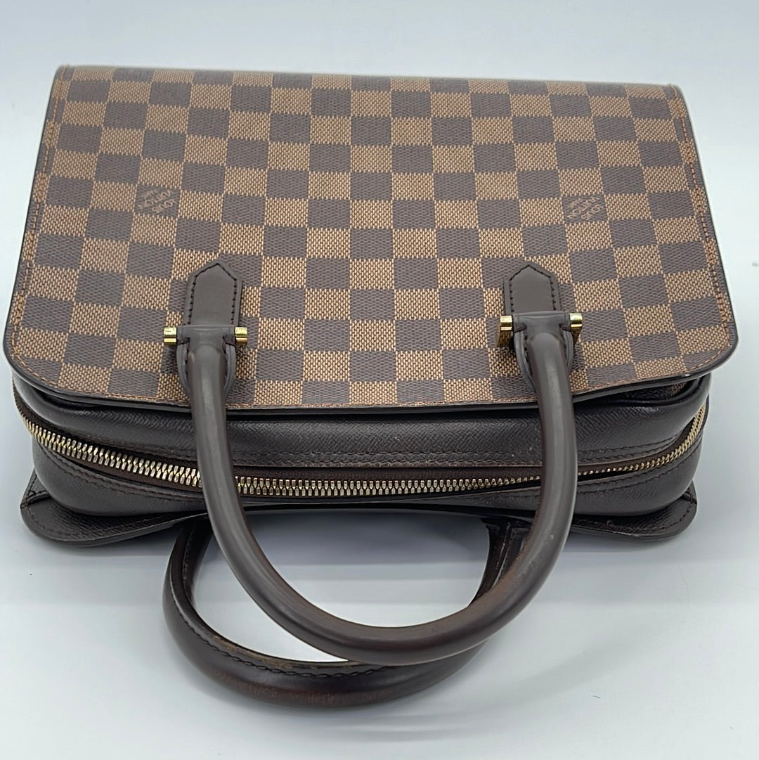 Triana cloth handbag Louis Vuitton Brown in Cloth - 29509866