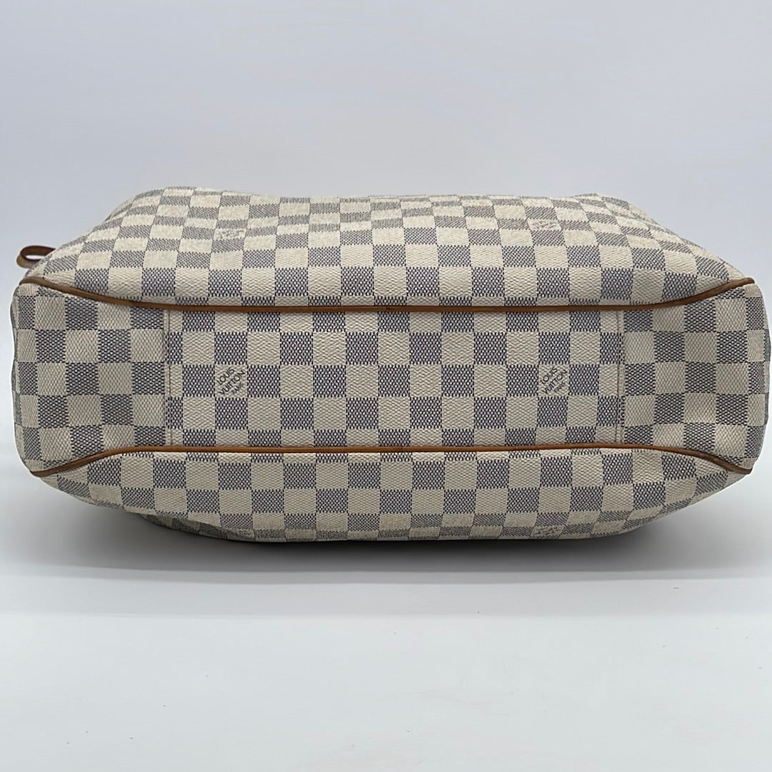 Louis Vuitton Vintage - Damier Azur Evora MM Bag - White Ivory