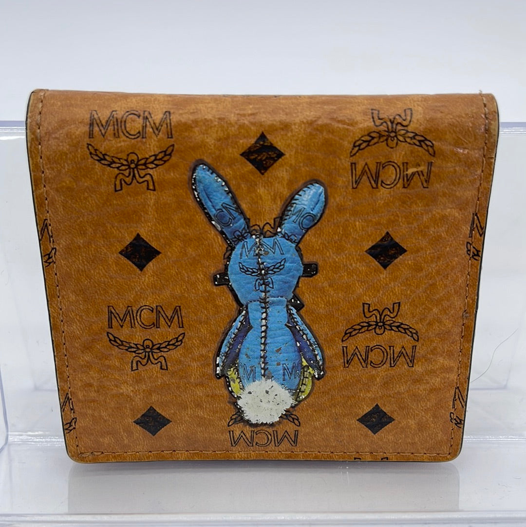 PRELOVED MCM Rabbit Cognac Visetos Leather Bifold Wallet MYA4AXL05CO00 ...