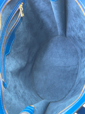 LOUIS VUITTON Epi Saint Jacques Hand Bag Blue M52265 LV Auth 47705