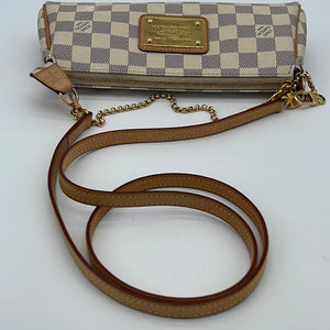 PRELOVED Louis Vuitton Eva Handbag Damier Azur Canvas Crossbody Bag SN1173 062123 - $250 OFF NO ADDITIONAL DISCOUNTS