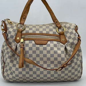 Authentic Louis Vuitton Evora MM Damier Azur Shoulder Hand Bag