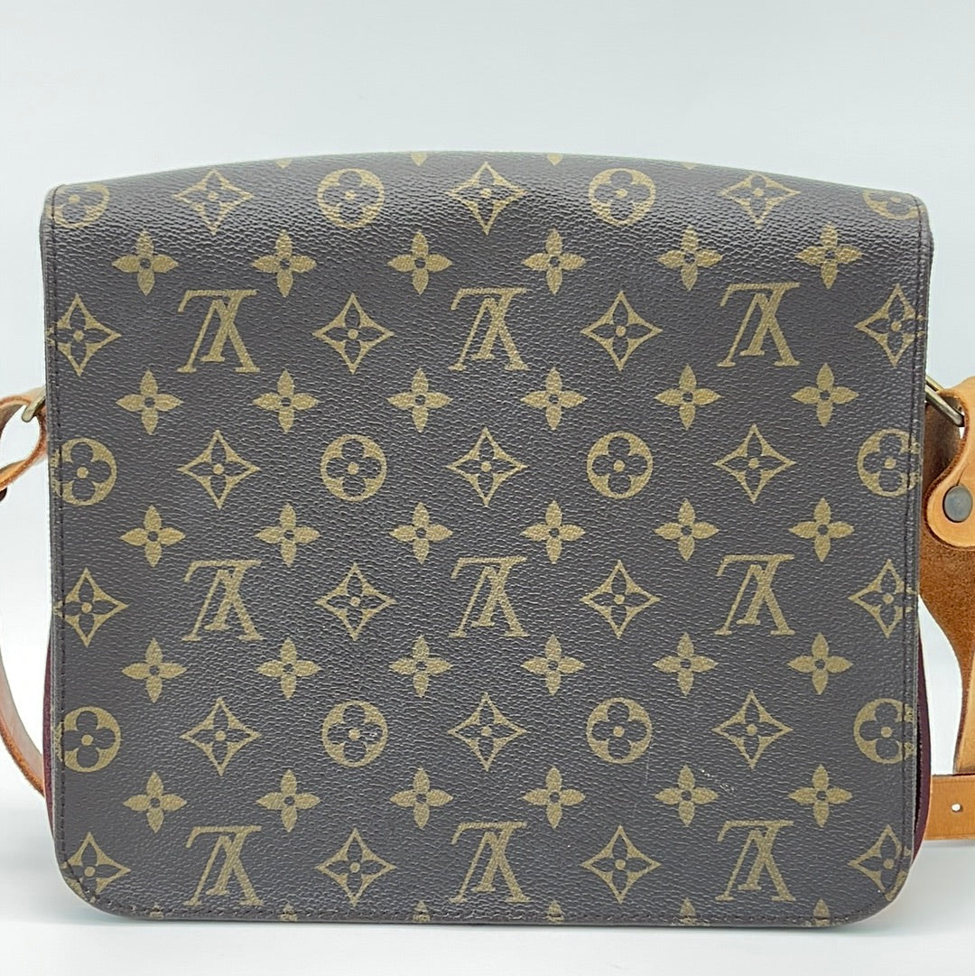 LOUIS VUITTON Cartouchiere GM Shoulder Bag Monogram Leather Brown M51252  30SG493