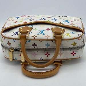 Preloved Louis Vuitton Trouville White Multicolor Monogram Bag MI0065 –  KimmieBBags LLC