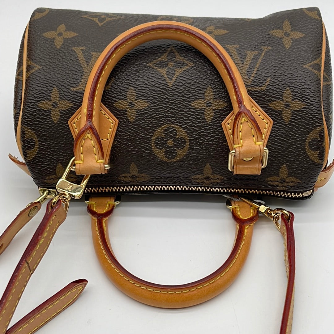 Preloved Louis Vuitton Monogram Speedy Bandolier Nano Crossbody Bag TY –  KimmieBBags LLC