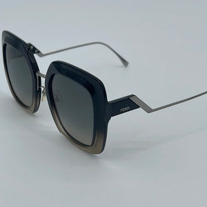 Preloved Fendi Black and Brown Square Sunglasses 197 052223