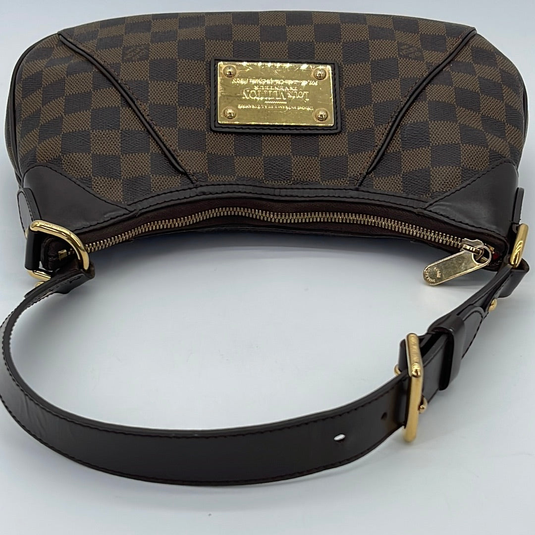 Thames cloth handbag Louis Vuitton Brown in Cloth - 23838091