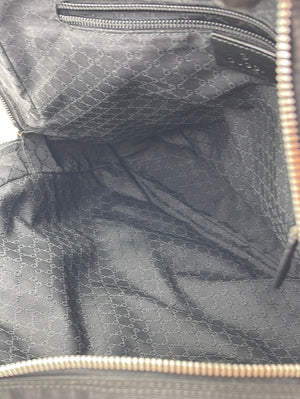 Preloved Gucci Black Nylon and Leather Large Handbag 190536200047 060223