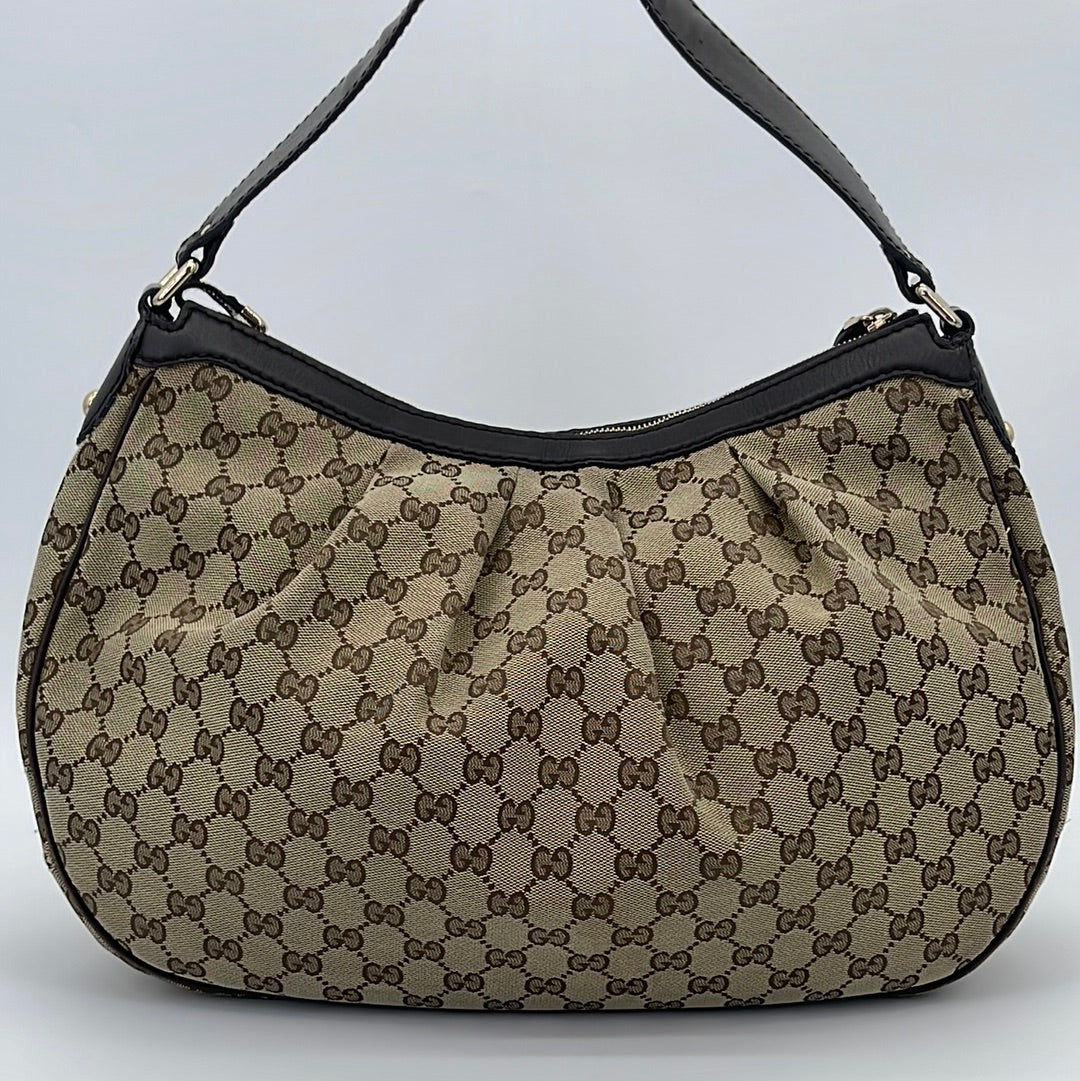 Preloved Gucci Beige Canvas Sukey Shoulder Bag 232955002058 052423