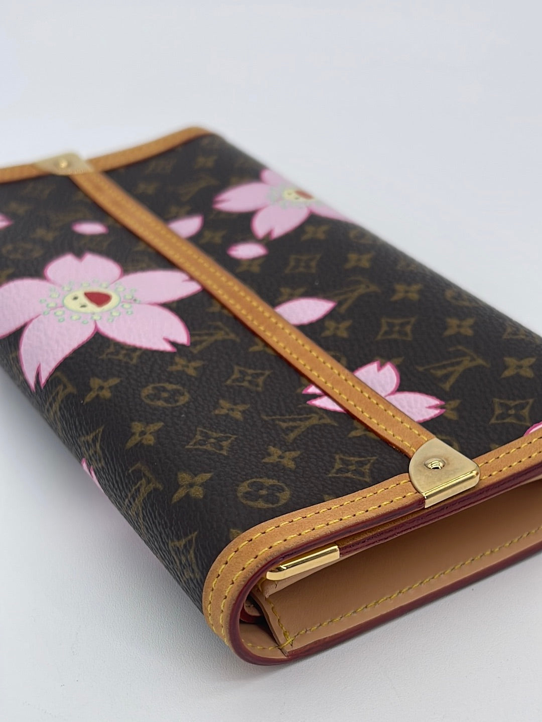 Louis Vuitton Limited Edition Cherry Blossom Monogram Canvas Porte Monnaie  Plat - Yoogi's Closet