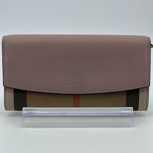 Burberry House Check and Leather Continental Wallet