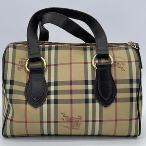 Burberry Reversible Tote Haymarket Coated Canvas and Leather