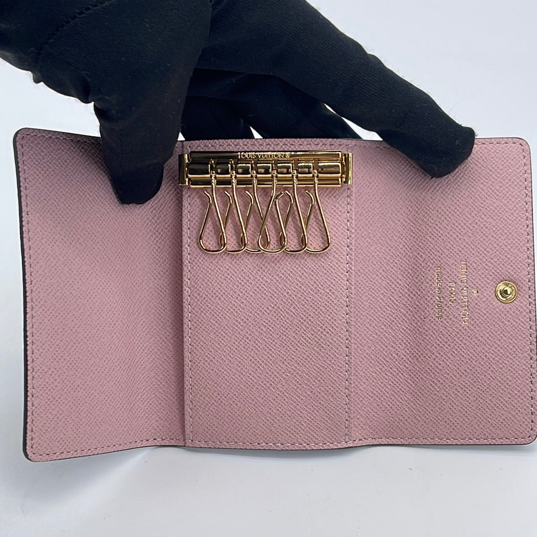 Louis Vuitton, Bags, Louis Vuitton 6 Key Holder In Rose Ballerine