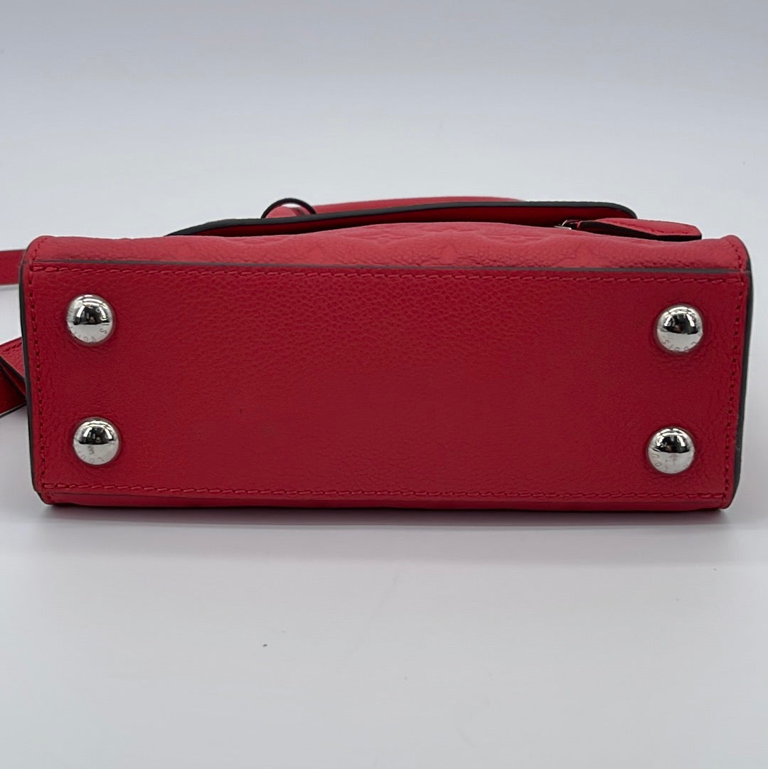 Preloved Louis Vuitton Red Empriente Monogram Leather Pont Neuf Mini Handbag SP0196 051723