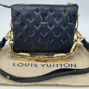 Preloved Louis Vuitton Black Lambskin Monogram Coussin BB 62K4BV7 0605 –  KimmieBBags LLC