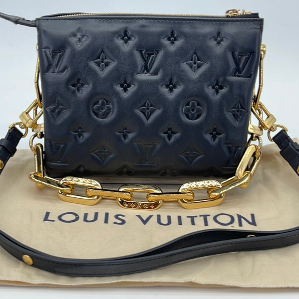 Preloved Louis Vuitton Black Lambskin Monogram Coussin PM KJRDDY3 0605 –  KimmieBBags LLC