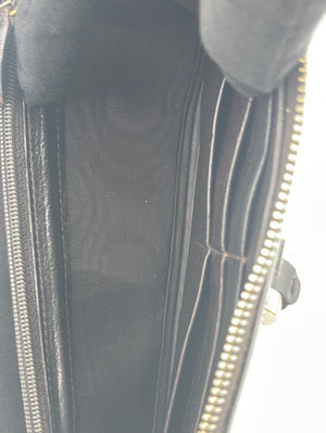 PRELOVED Saint Laurent Brown Leather Long Zippy Wallet 1645703661 051923