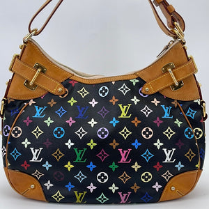 Preloved Louis Vuitton Greta Black Multicolore Monogram Shoulder Bag CA0120 062123