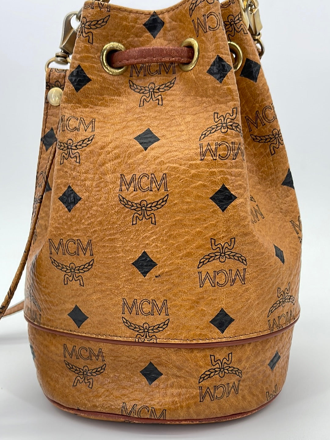 PRELOVED MCM Cognac Visetos Leather Shoulder BagJ4740 062723 $250 OFF –  KimmieBBags LLC