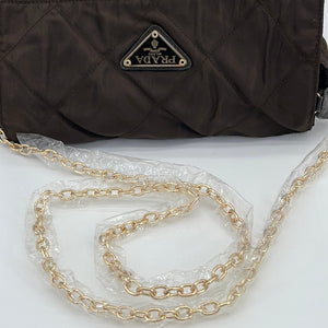 Preloved Prada Brown Quilted Tessuto Flap Bag 32 051223 $100 OFF –  KimmieBBags LLC