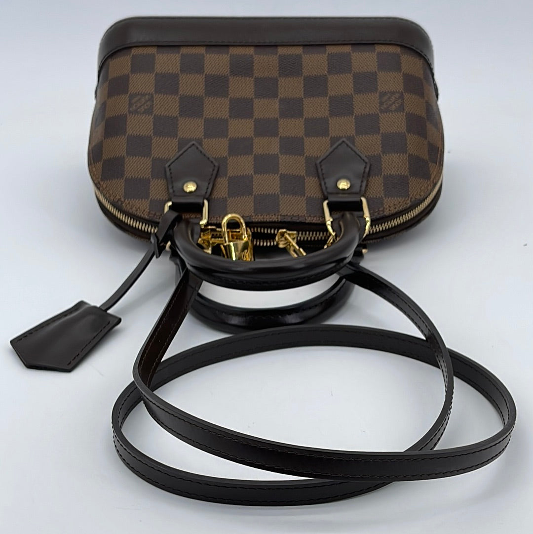 PRELOVED Louis Vuitton Alma BB Damier Ebene Handbag with Crossbody