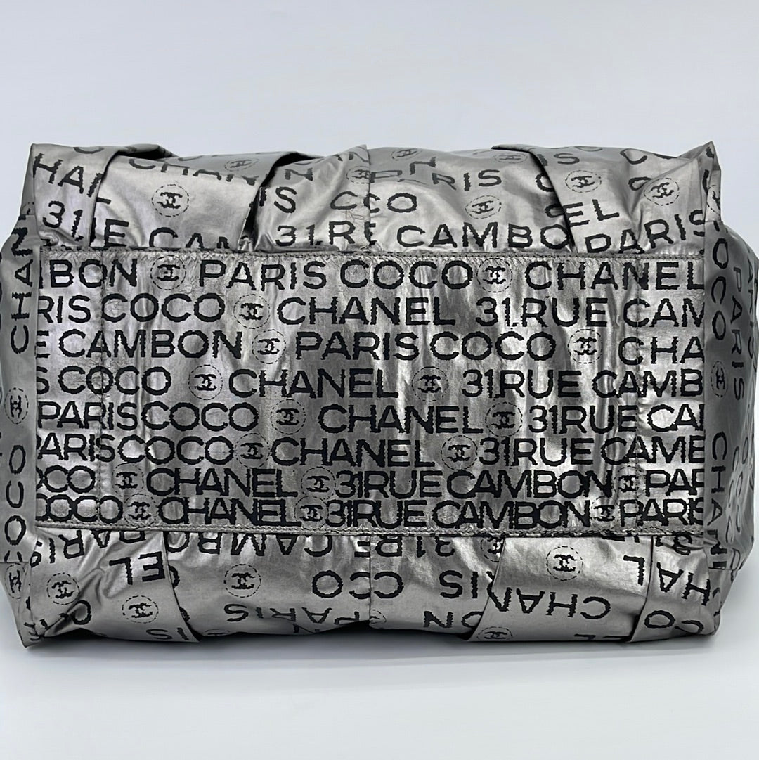 PRELOVED Chanel Silver Coated Nylon 31 Rue Cambon Shoulder Bag