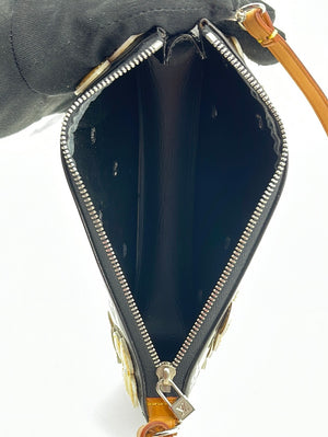 Preloved Louis Vuitton Black Vernis Monogram Lexington Fleurs Pochette CA1011 061323