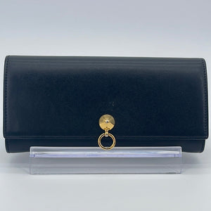 Preloved Fendi Black Leather Bifold Long Flap Wallet 8M0251SME1783260 052223