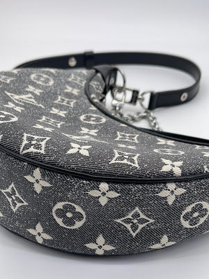 Louis Vuitton Loop Handbag Monogram Jacquard Denim Black