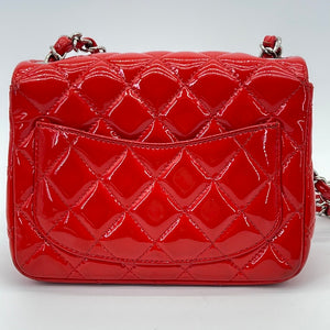 Preloved Chanel Classic Quilted Red Patent Leather Mini Single Flap Ba –  KimmieBBags LLC