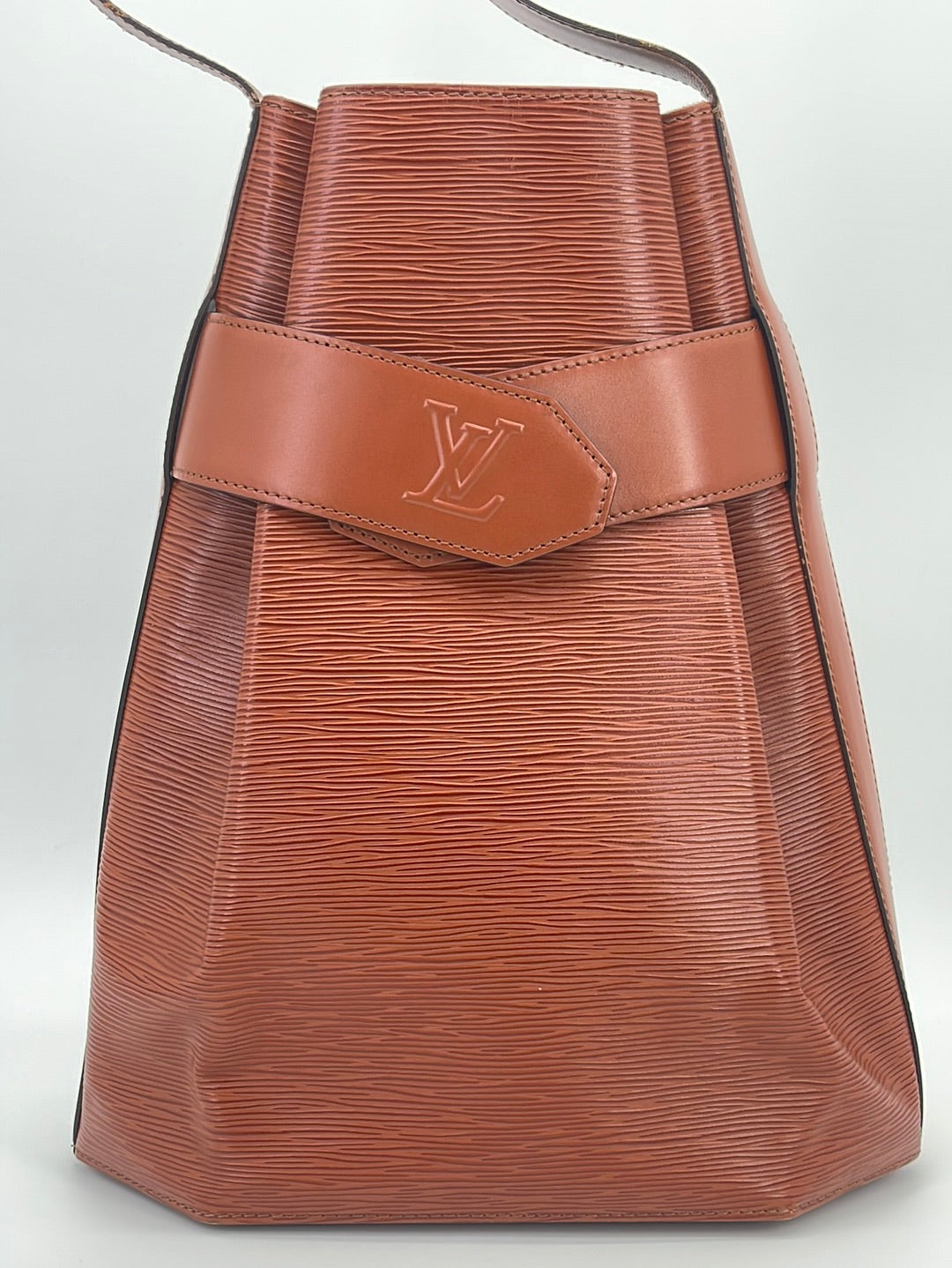Vintage Louis Vuitton Epi Sac d' Epaule GM Brown Epi Leather Shoulder Bag HXJJYMD 051223