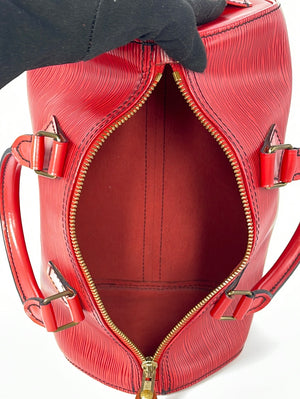 Preloved Louis Vuitton Red Epi Speedy 30 Bag VI0961 062823 $120