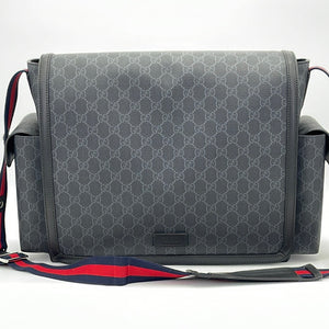 Gucci Navy GG Supreme Canvas Diaper Bag 495909525040 061323 $300