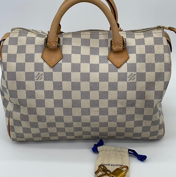Louis Vuitton Speedy 30 Damier Azur My next big purchase :)  Louis vuitton,  Louis vuitton handbags outlet, Louis vuitton speedy damier