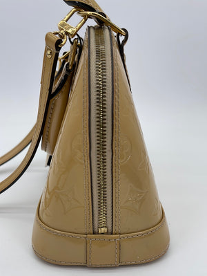 PRELOVED Louis Vuitton Beige Vernis Alma BB Bag FL4114 053123 $600 OFF