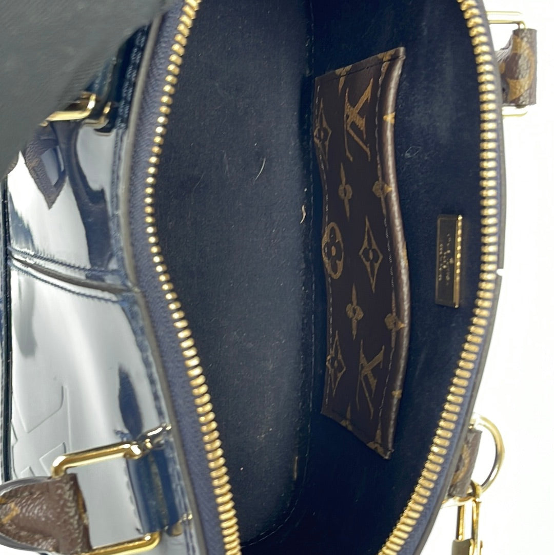 PRELOVED Louis Vuitton Blue Vernis Alma BB with Monogram Crossbody Bag –  KimmieBBags LLC